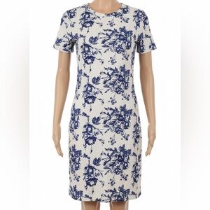 Essentials Blue Floral Mini Dress NWOT